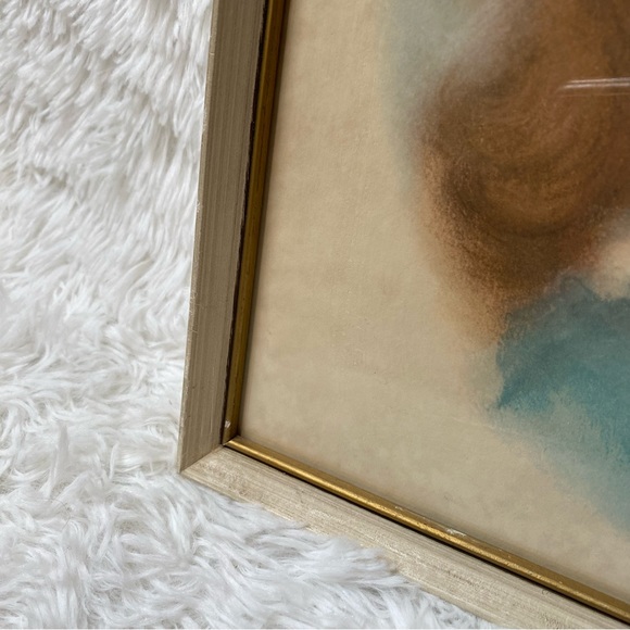 Vintage Frances Hook Northern Paper Mills Girl With Kitten Framed Print - Picture 4 of 8